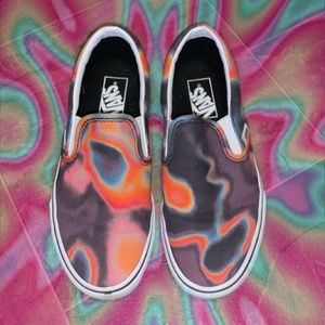 dark aura slip on vans